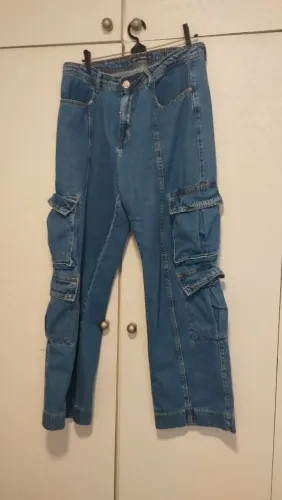 Calça Jeans Pool Wide slim cargo 44