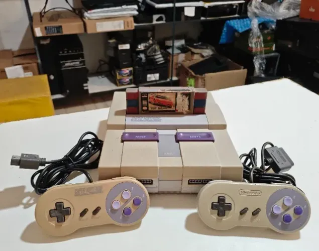 Snes Nintendo com 2 controles originais, 1 jogos, em perfeito estado, parcelo no cartão