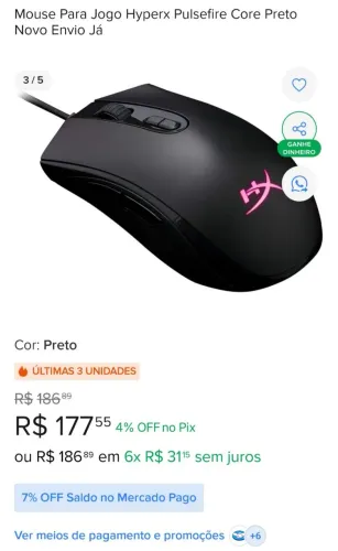 Teclado e mouse hyper x