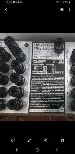 Unidade multi impedância Rohde e SCHWARZ raro p/ lab/oficina é um trafo padrao, leia!