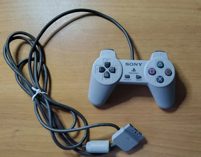 controle playstation 1 cinza ps1