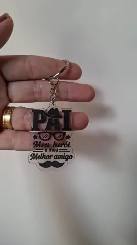 Chaveiro em acrílico dia dos pais