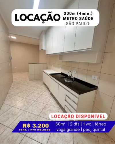 Alugo Casa (estilo apto) 300m Metro Saúde