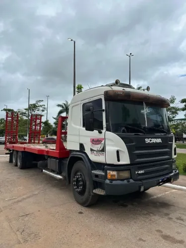 Scania p420 Caminhão prancha fixa com guincho redutor 