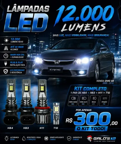 Kit de lâmpadas led - Honda Civic G8