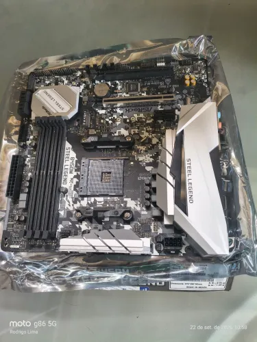 Kit Placa mãe asrock b450m, gabinete mancer cv100 e caixinhas de som