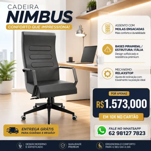 Poltrona presidente Nimbus em 10x no cartão