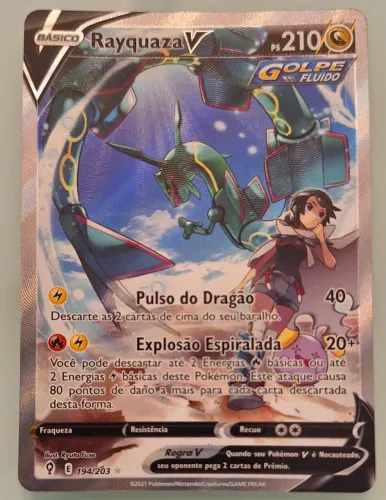 Carta Pokenmon Rayquaza V alternate art