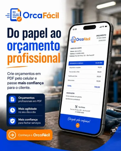 Criação de orçamento profissional em PDF
