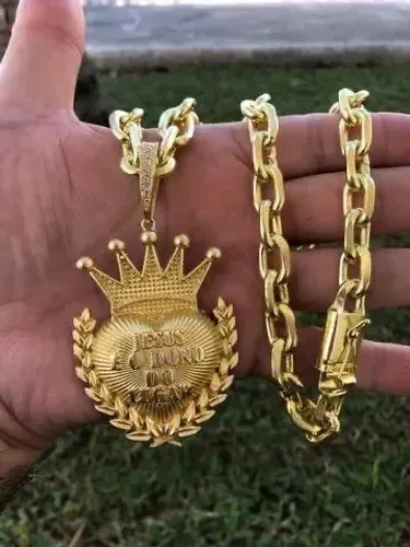 cordão dourado Moeda antiga