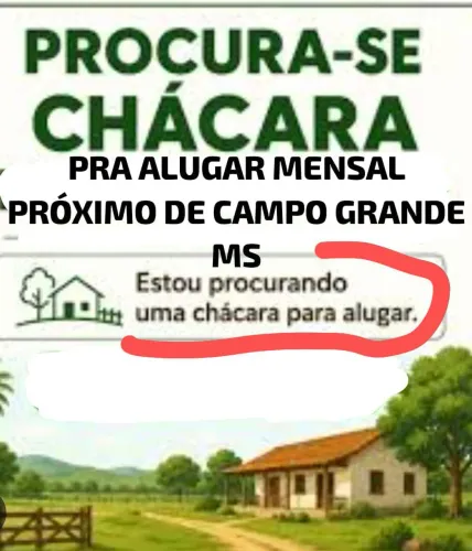 Procuro mini chacara pra alugar pra moradia mensal