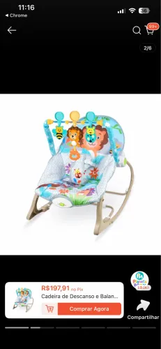 Cadeirinha de descanso e balanço semi nova