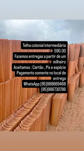 Telha colonial intermediária