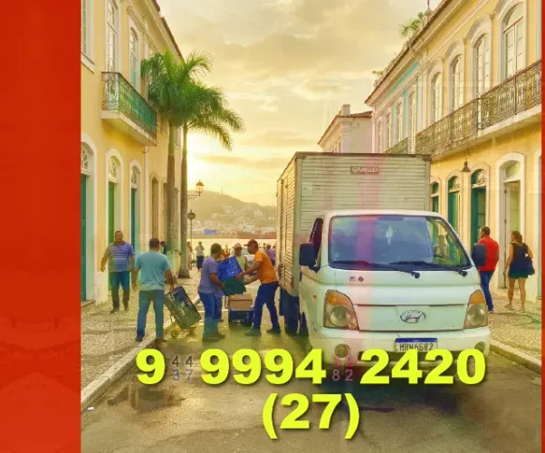 Frete com ajudantes, transporte seguro e rápido para sua mudança completa