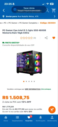 CPU gamer novo 