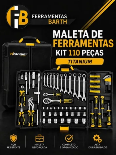 Maleta De Ferramentas Titanium 110 Peças