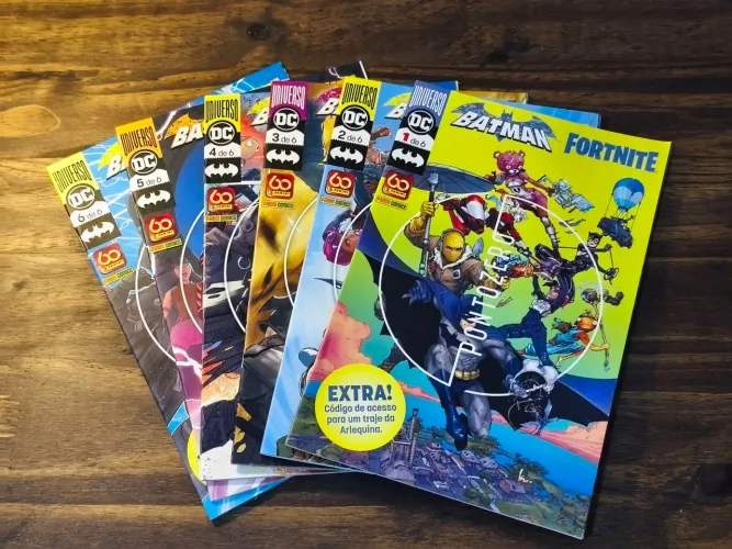 Coleção Completa de HQs Batman/Fortnite: Ponto Zero