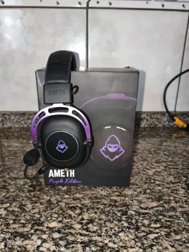 Fone de ouvido Headset Gamer Mancer Ameth Purple Ed. Drivers<br><br>50mm Cor Preto