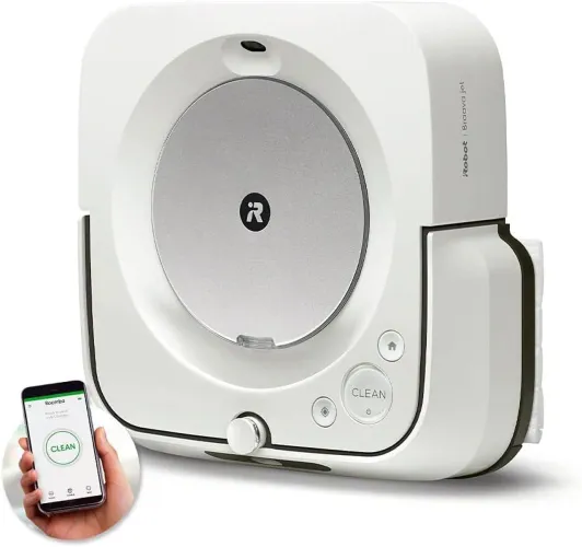 Robot Braava Jet m6 (modelo m611020), um robô passador de pano (mop) inteligente da iRobot