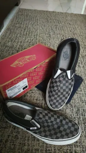 Vans Original Classic Slip-On checkerboard Black 43 com caixa - usado 2x