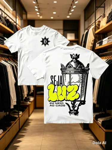 Camiseta BRAND DEPT-seja luz em meio ao caos 