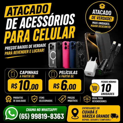 ATACADO DE ACESSÓRIOS PARA CELULAR