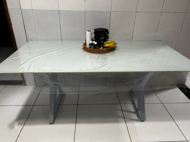 Mesa de jantar laka branca