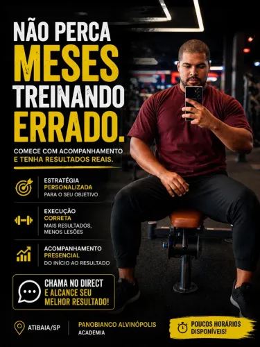 Personal Trainer em Academia ou Residência - Emagrecimento e Hipertrofia