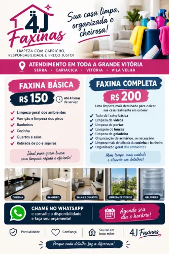 Faxina Residencial em toda a grande vitória | á partir 150
