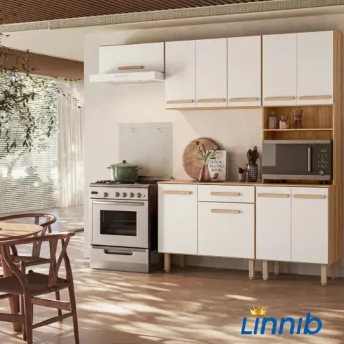 KIT COZINHA LEMON 8 PORTAS PAGA SÓ NA ENTREGA EM ATÉ 12x SEM JUROS LINNIB MÓVEIS E ELETRO