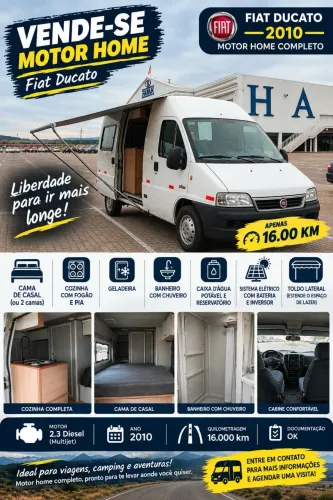 Motorhome 2026, Ducato 2010, 16 mil km originais
