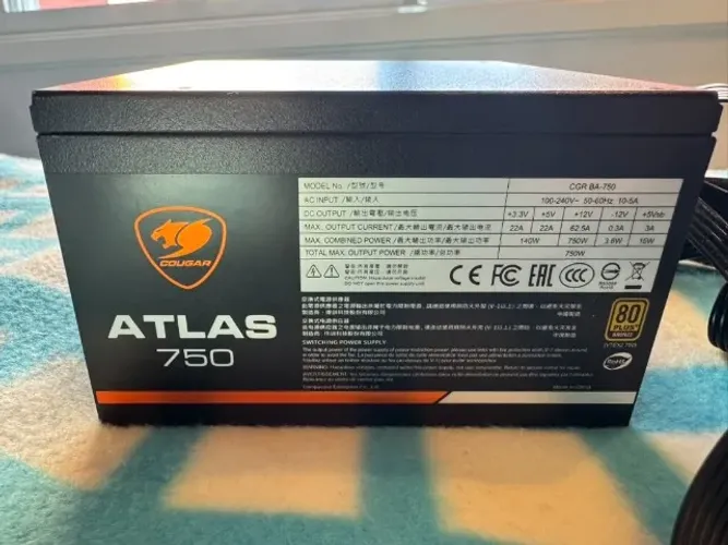 Fonte 750W 80 Plus Bronze Atlas Cougar (<2 anos de uso)