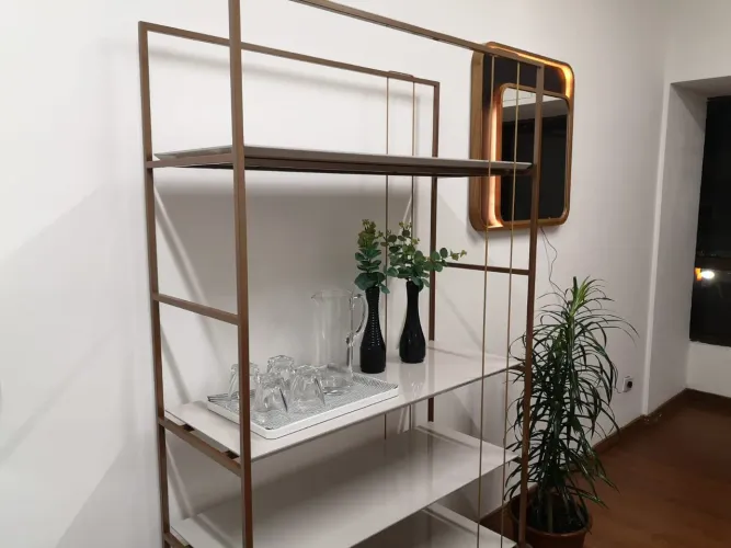 Estante columbia - mdf e metal - móveis Rudnick