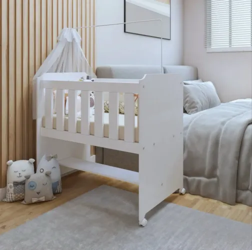 Mini berço 100% MDF com Colchão