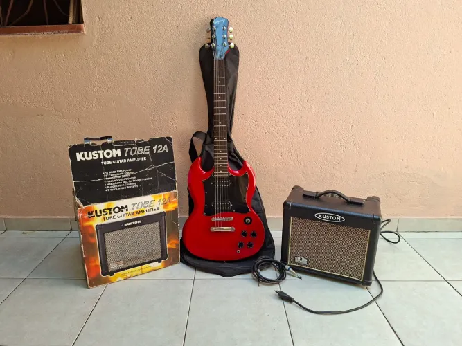 Kit Guitarra Epiphone SG + amplificador Kustom