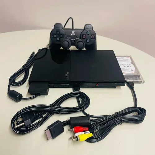 Ps2 slim + 80 jogos