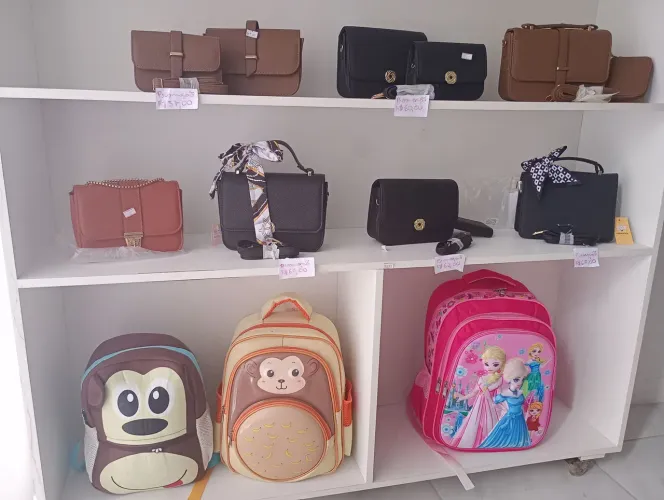 Lote bolsas e mochilas novas com etiqueta 500 reais