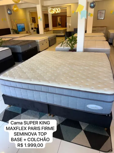 Cama SUPER KING MAXFLEX PARIS FIRME SEMINOVA TOP - ENTREGO