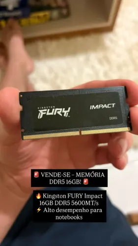 MEMÓRIA RAM 16GB DDR5 KINGSTON