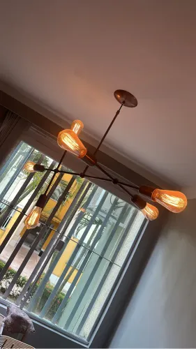 Lustre de teto com luzes sputinik  