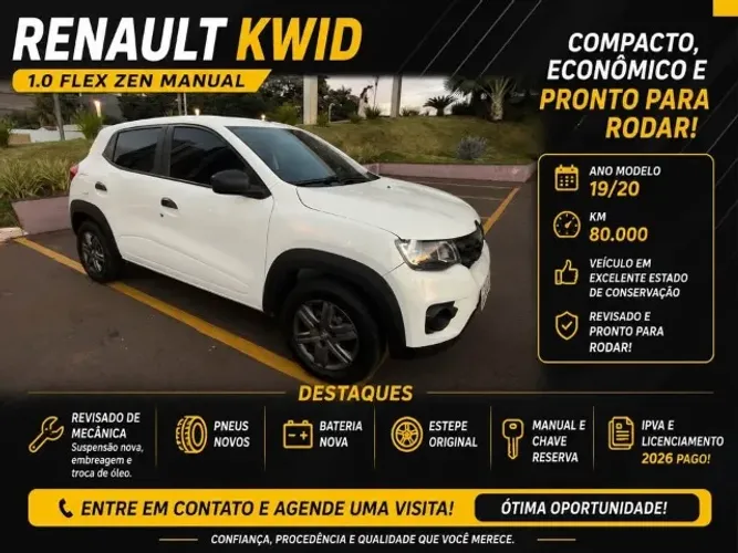 Renault Kwid Zen 1.0 Flex 12V 5P Mec. 2020