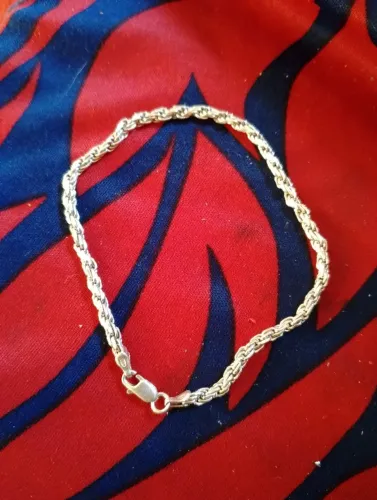 Pulseira cordão baiano prata 925