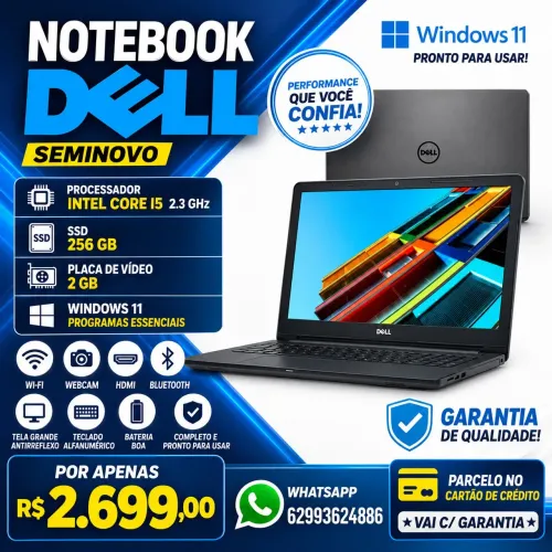 Notebook Dell Windows 11 Garantia Parcelo no Cartão
