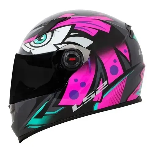 Capacete Ls2 Ff358 Classic Tribal Fucsia - somos loja, parcelamos