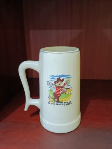 Caneca De Chopp Porcelana Frase Eu Vou Tomar Chopp