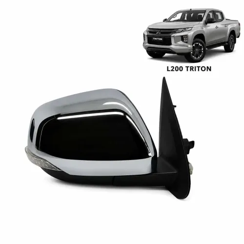 Retrovisor L200 Triton cromado Lado Direito c/avaria