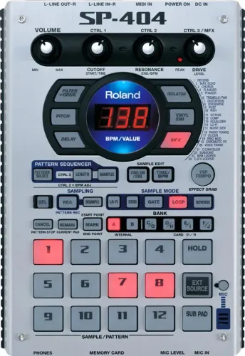 Sampler Roland SP-404 Portable Linear Wave Sampler Used Works With AC Adapter