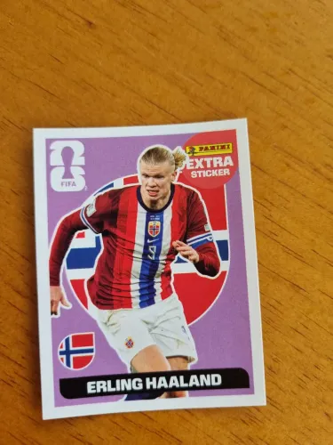 Figurinha extra sticker haaland (roxa)