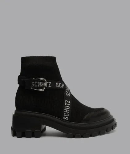 Bota SCHUTZ Orly Tratorada Knit Preta 36