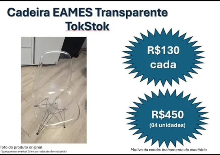 Cadeira Acrílico Transparente TokStok